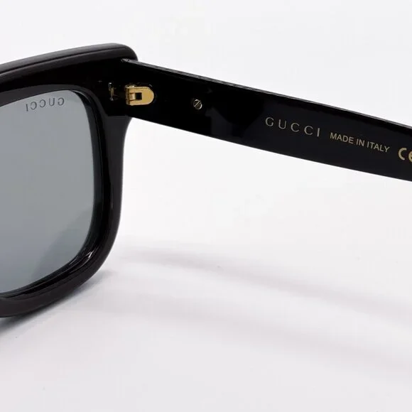 NEW GUCCI GG1828S004 SHINY SOLID BROWN WOMEN SUNGLASSES GUCCI display picture 3